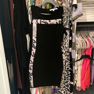 Christina Karin sheath dress with trim detail